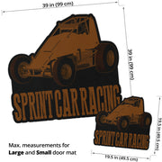 Custom shaped sprint car non-wing door mat