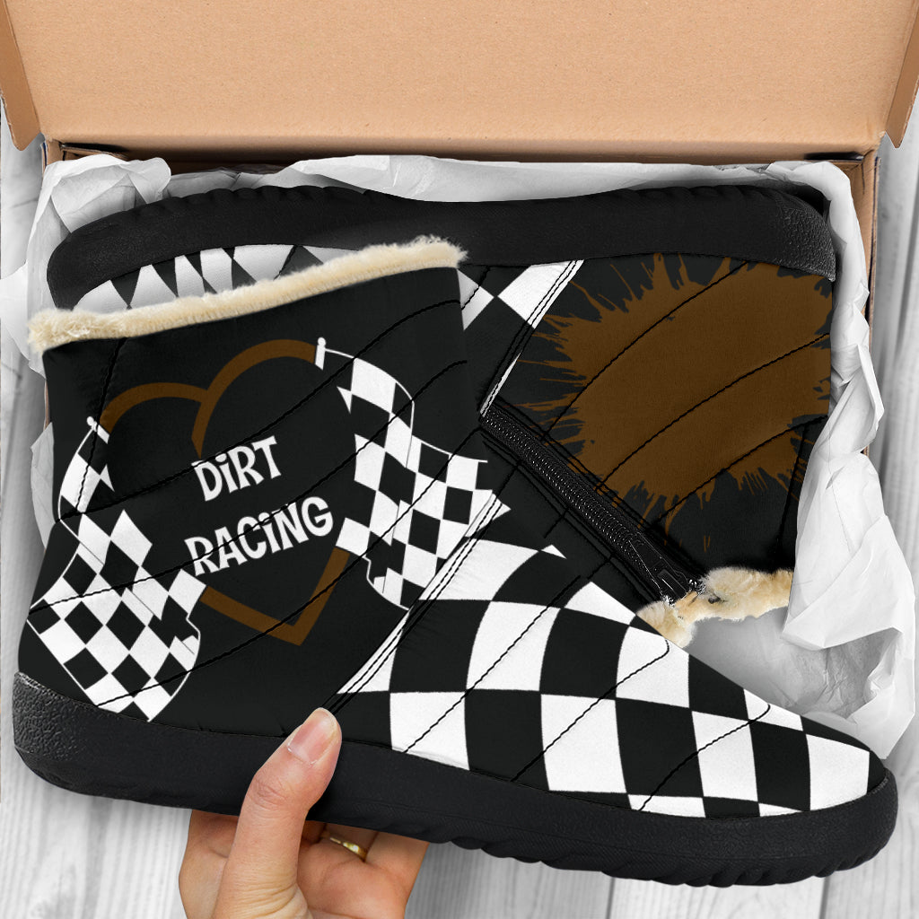 Racing Heart Cozy Winter Boots