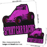 Custom shaped sprint car non-wing door mat