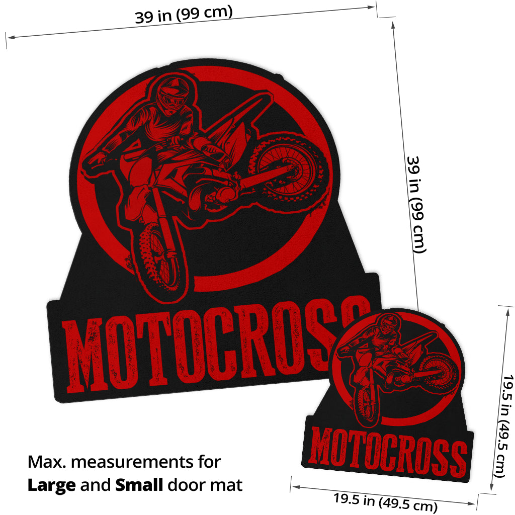 Custom Shaped Motocross Door Mat