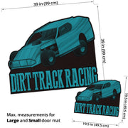Custom shaped dirt modified door mat