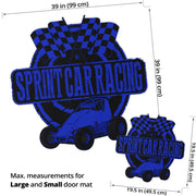Custom shaped sprint car non-wing door mat
