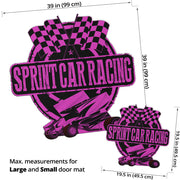 Custom shaped sprint car door mat