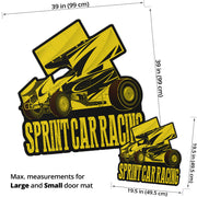 Custom shaped sprint car door mat