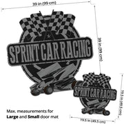 Custom shaped sprint car door mat
