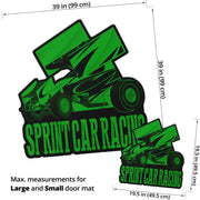 Custom shaped sprint car door mat