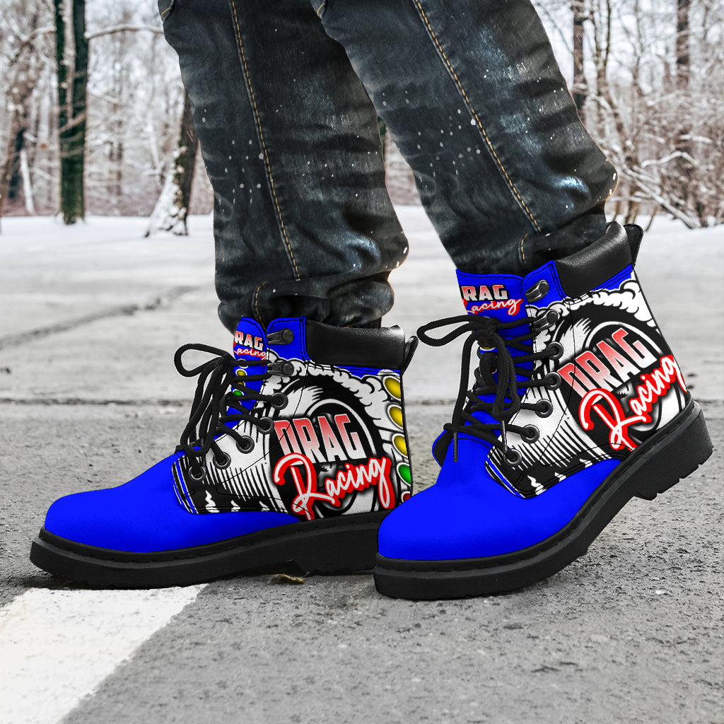 Drag Racing All-Season Boots blue