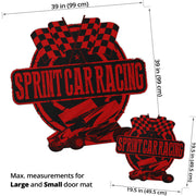 Custom shaped sprint car door mat
