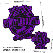 Custom shaped sprint car door mat