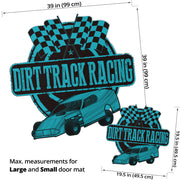 Custom shaped dirt modified door mat