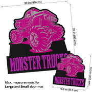 Custom Shaped Monster Trucks Door Mat