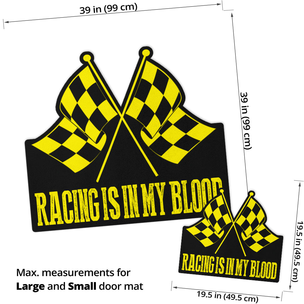 Racing Shaped Door Mats