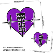 Custom Drag Racing Heartbeat Door Mat