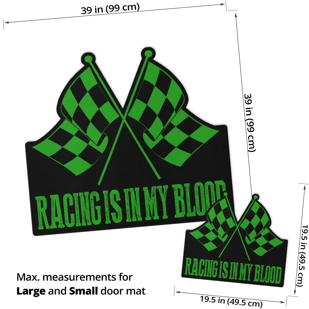 Racing Shaped Door Mats