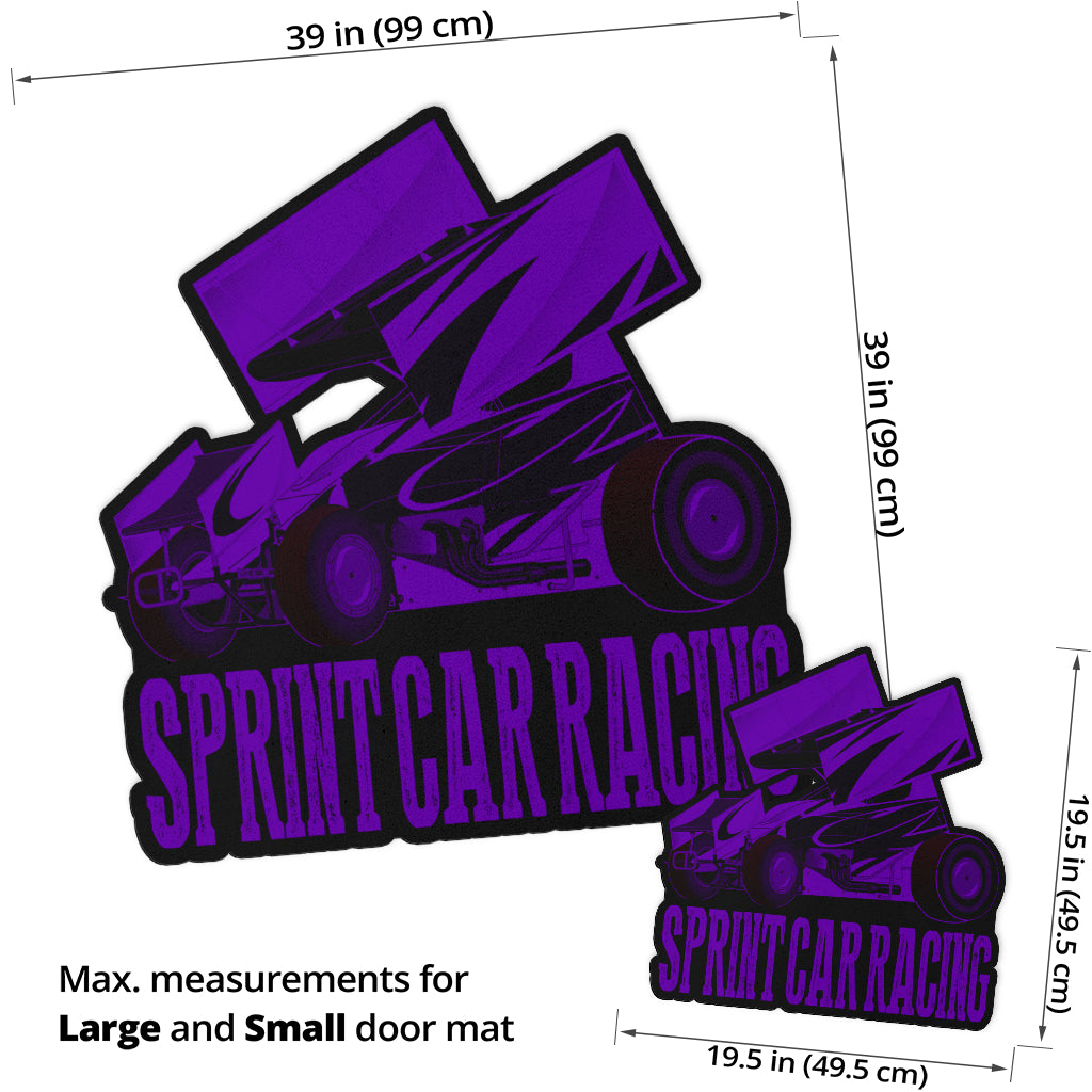 Custom shaped sprint car door mat