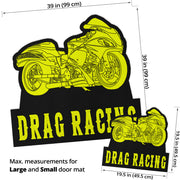 Custom Shaped Drag Racing Bike Door Mat