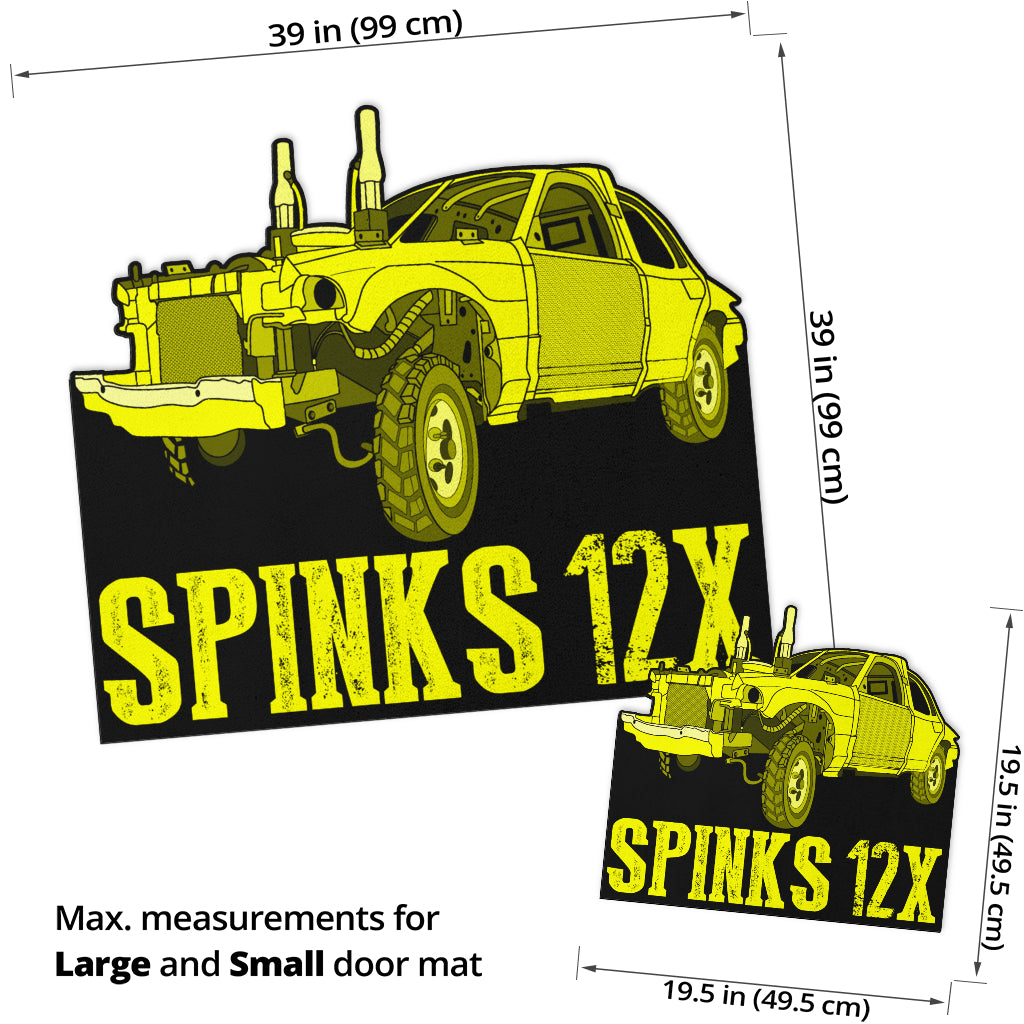 Custom Shaped Demolition Derby Door Mat
