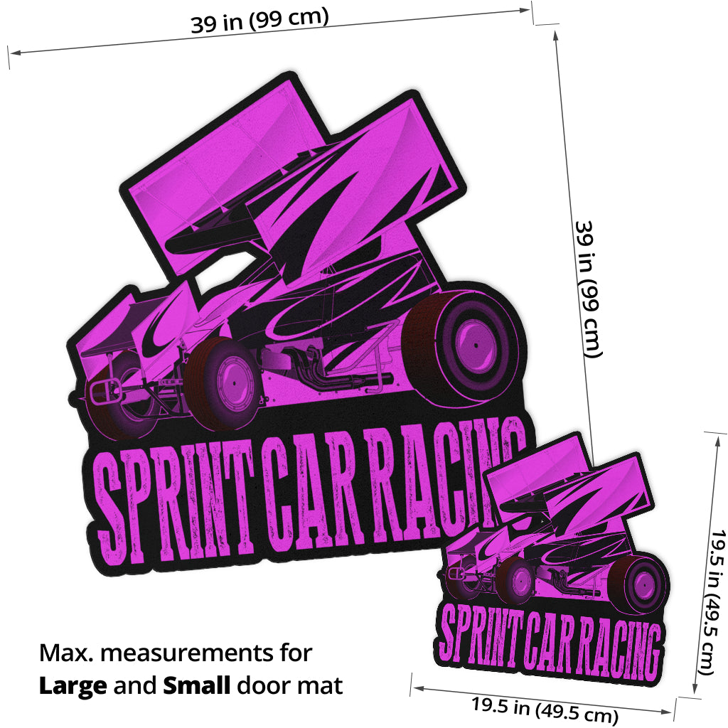 Custom shaped sprint car door mat