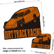 Custom shaped dirt modified door mat