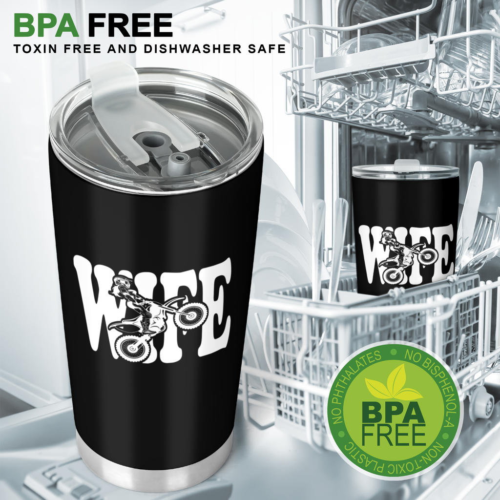 motocross wife tumbler