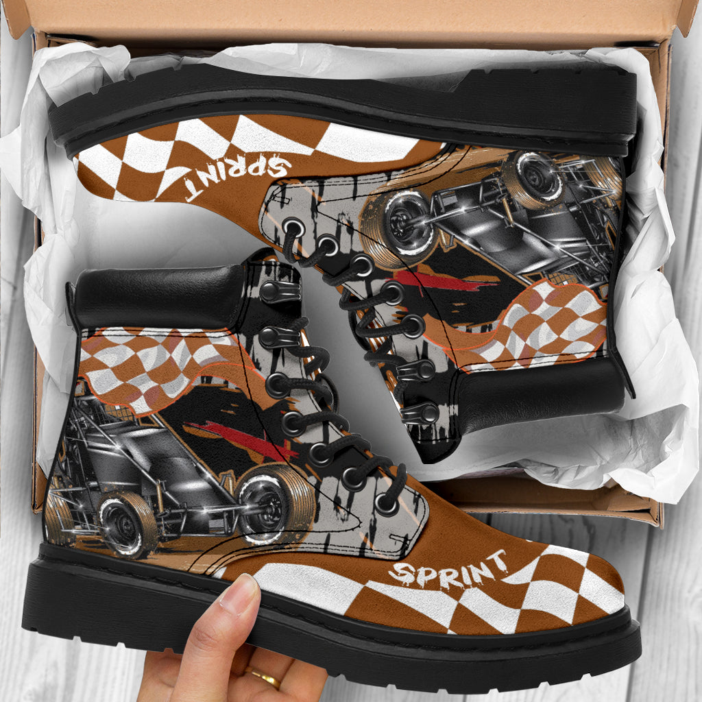 Sprint Car Racing All-Season Boots non wing car