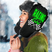 Racing Girl Checkered Trapper Hat