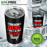 drag racing girl tumbler