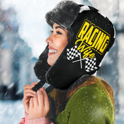 Racing Wife Checkered Trapper hat