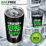 go kart racing girl tumbler