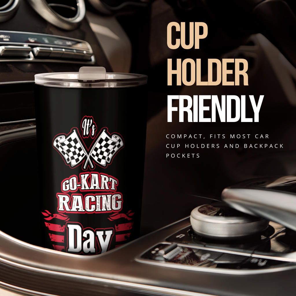 go kart racing tumbler