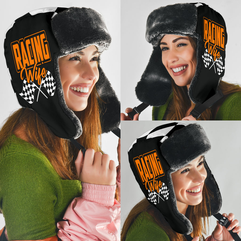 Racing Wife Checkered Trapper Hat