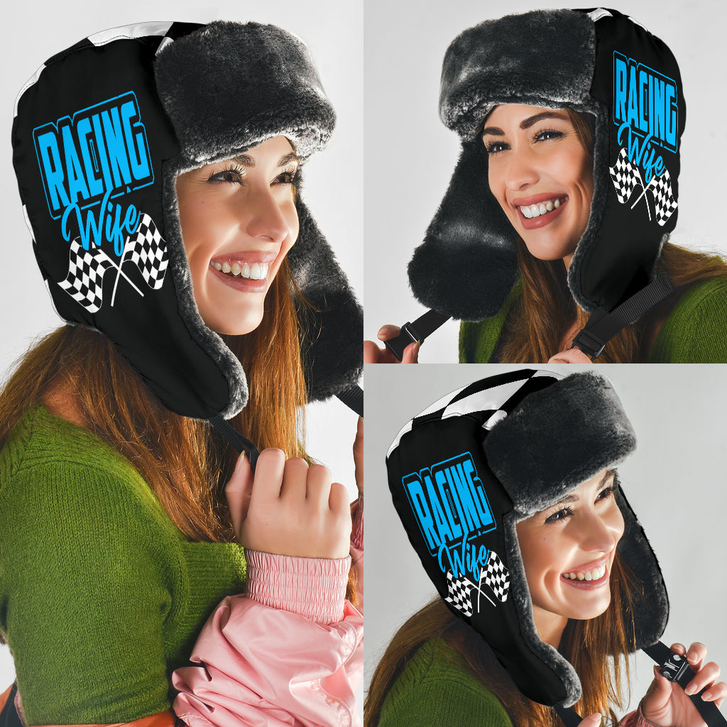 Racing Wife Checkered Trapper Hat