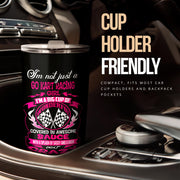 go kart racing girl tumbler