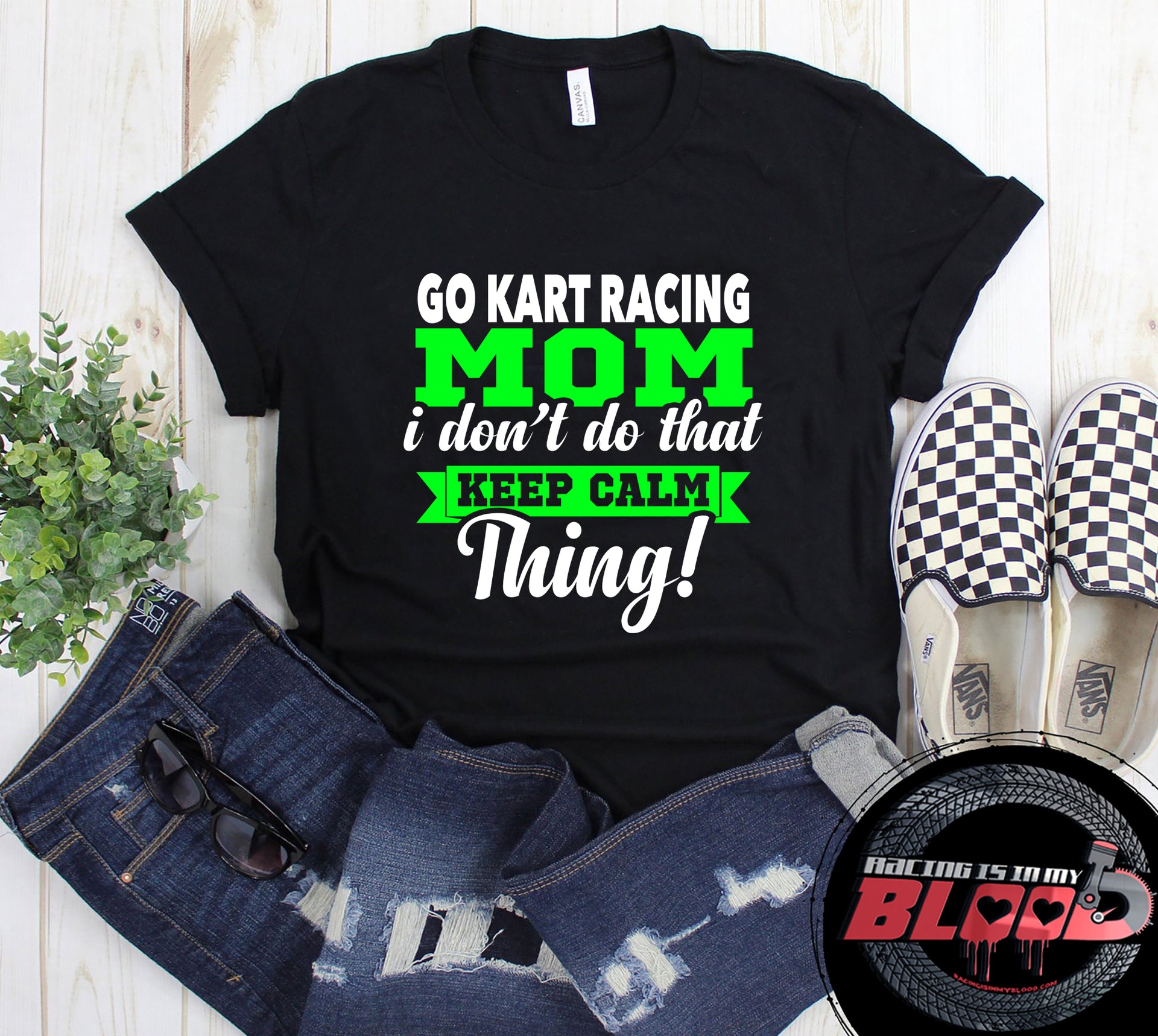 go kart racing mom t-shirts