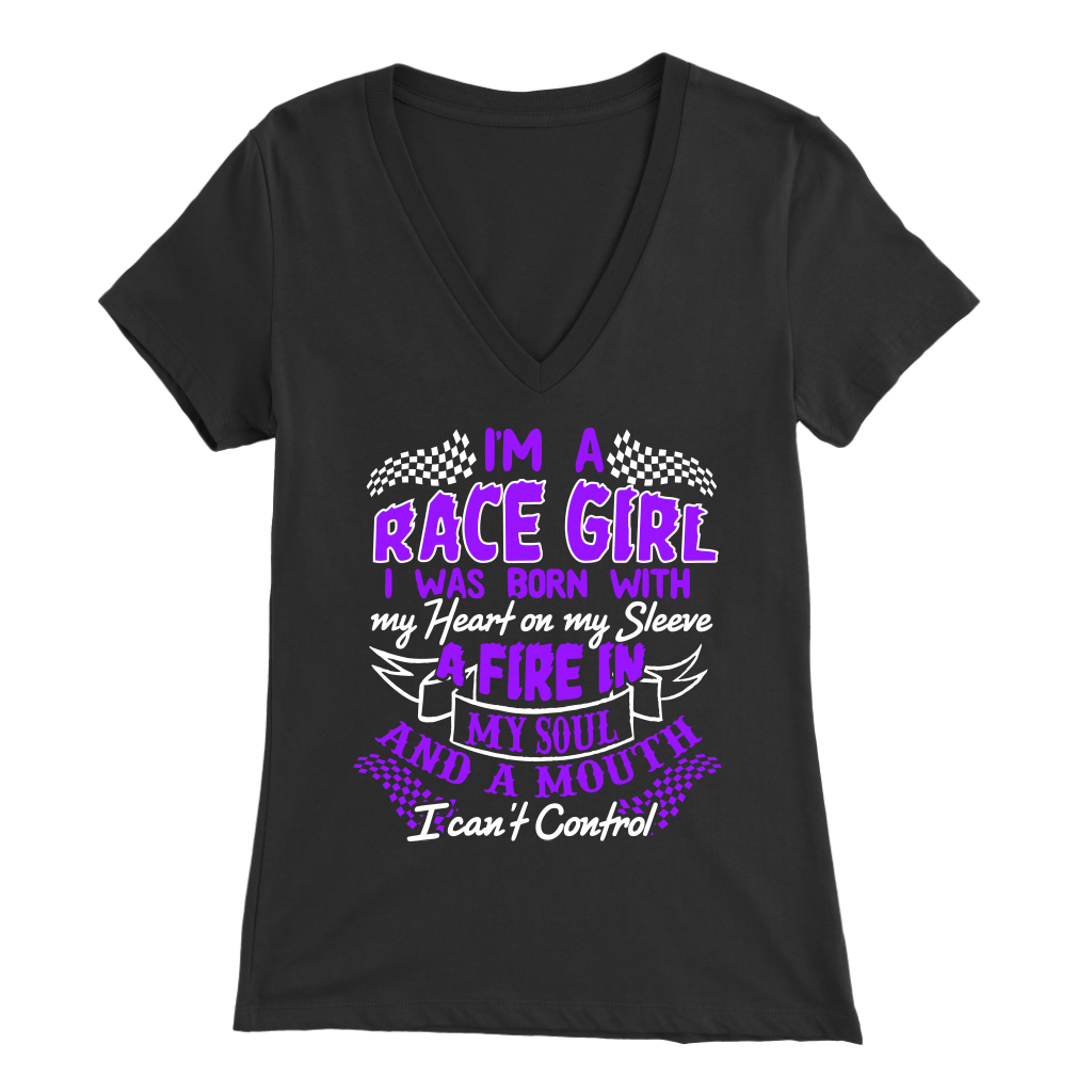 I'm A Race Girl I Was Born With My Heart On My Sleeve PRV T-Shirts!