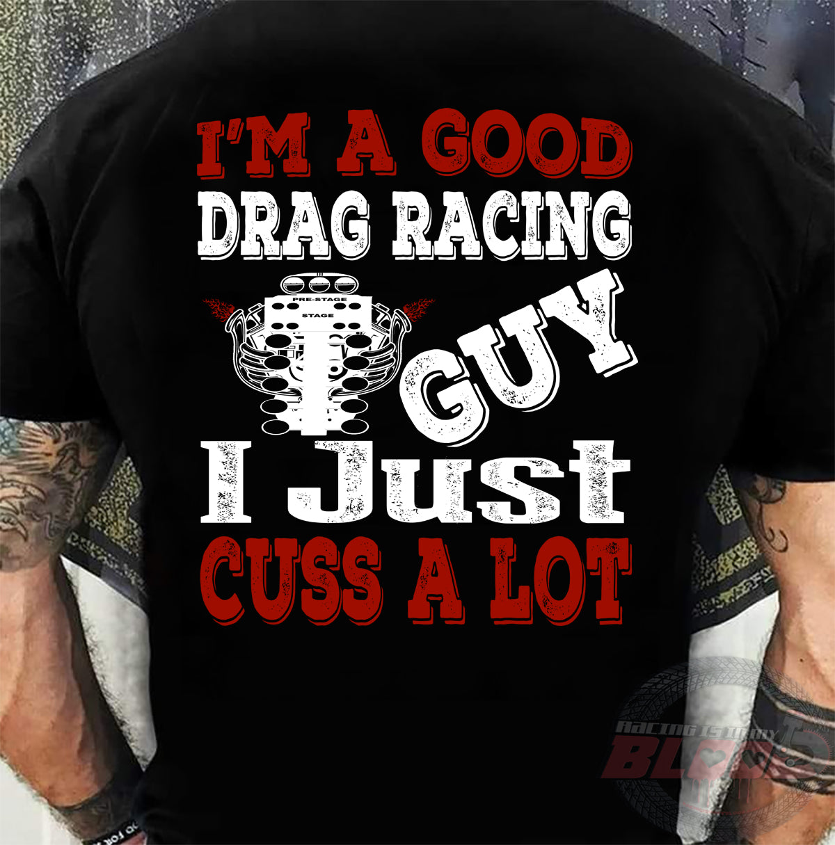 drag racing men's t-shirts