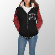 Dirt Track Racing Girl Sherpa Jacket Red