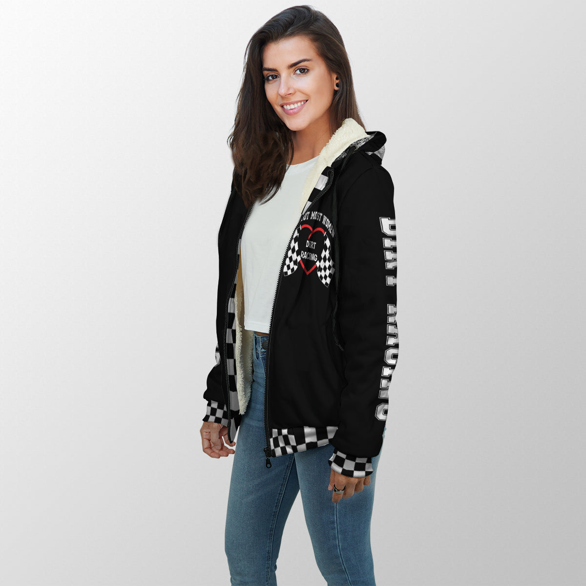 I'm Not Most Women Dirt Racing Sherpa Jacket