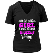 go kart racing girl t-shirts