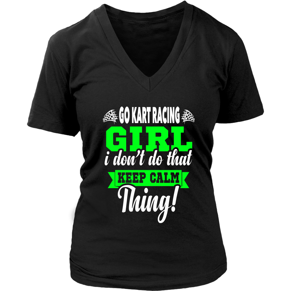 go kart racing girl t-shirts