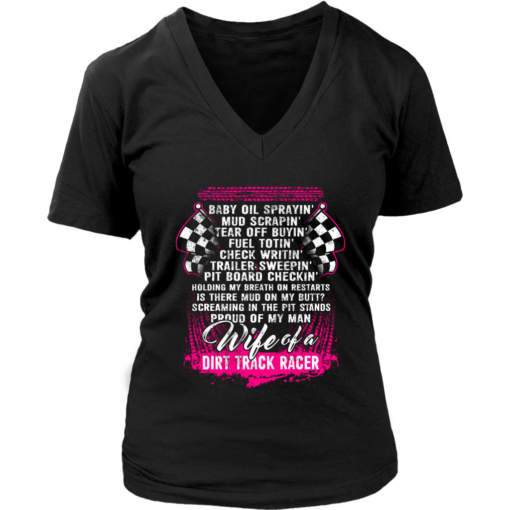 dirt track racing wife t-shirts