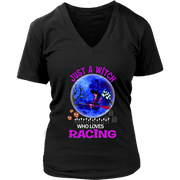 Just A Witch Who Loves Racing T-Shirts