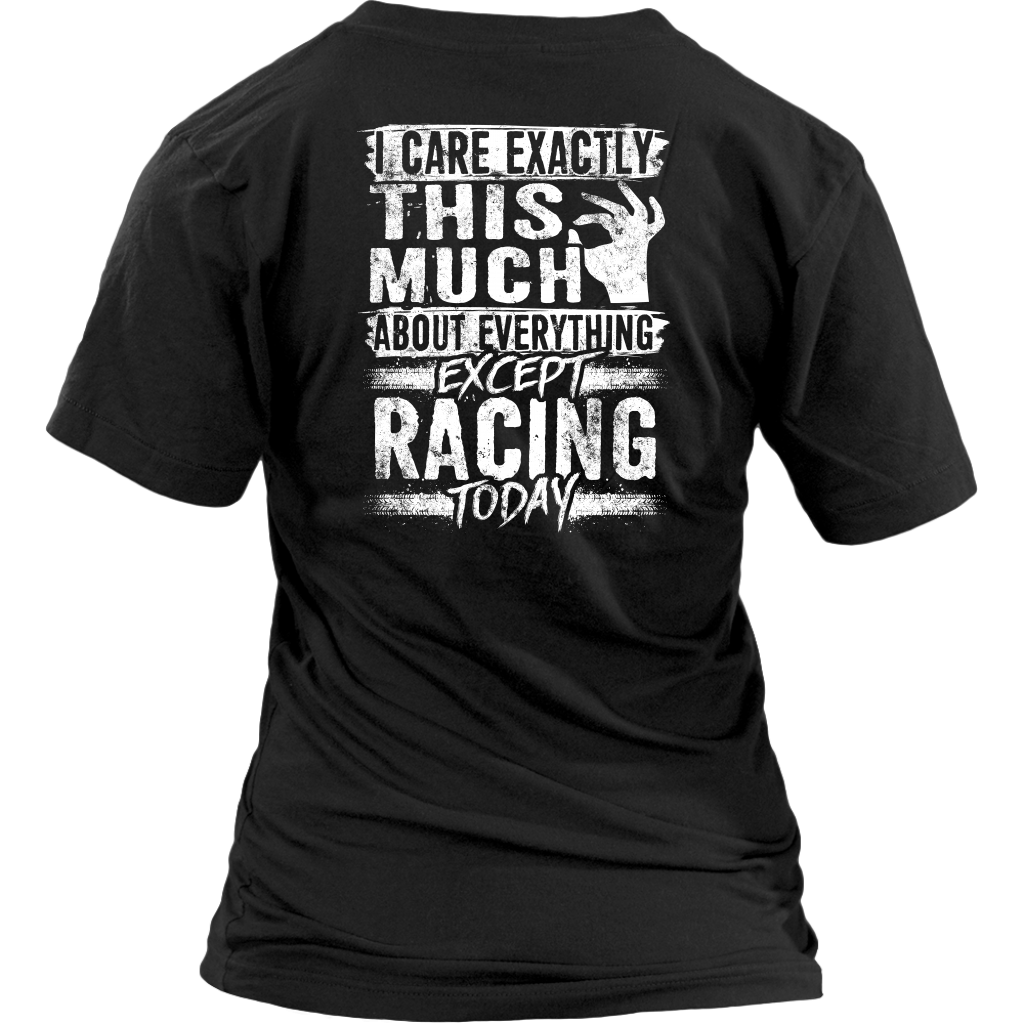 I care Exactly This Much About Everything Except Racing Today!