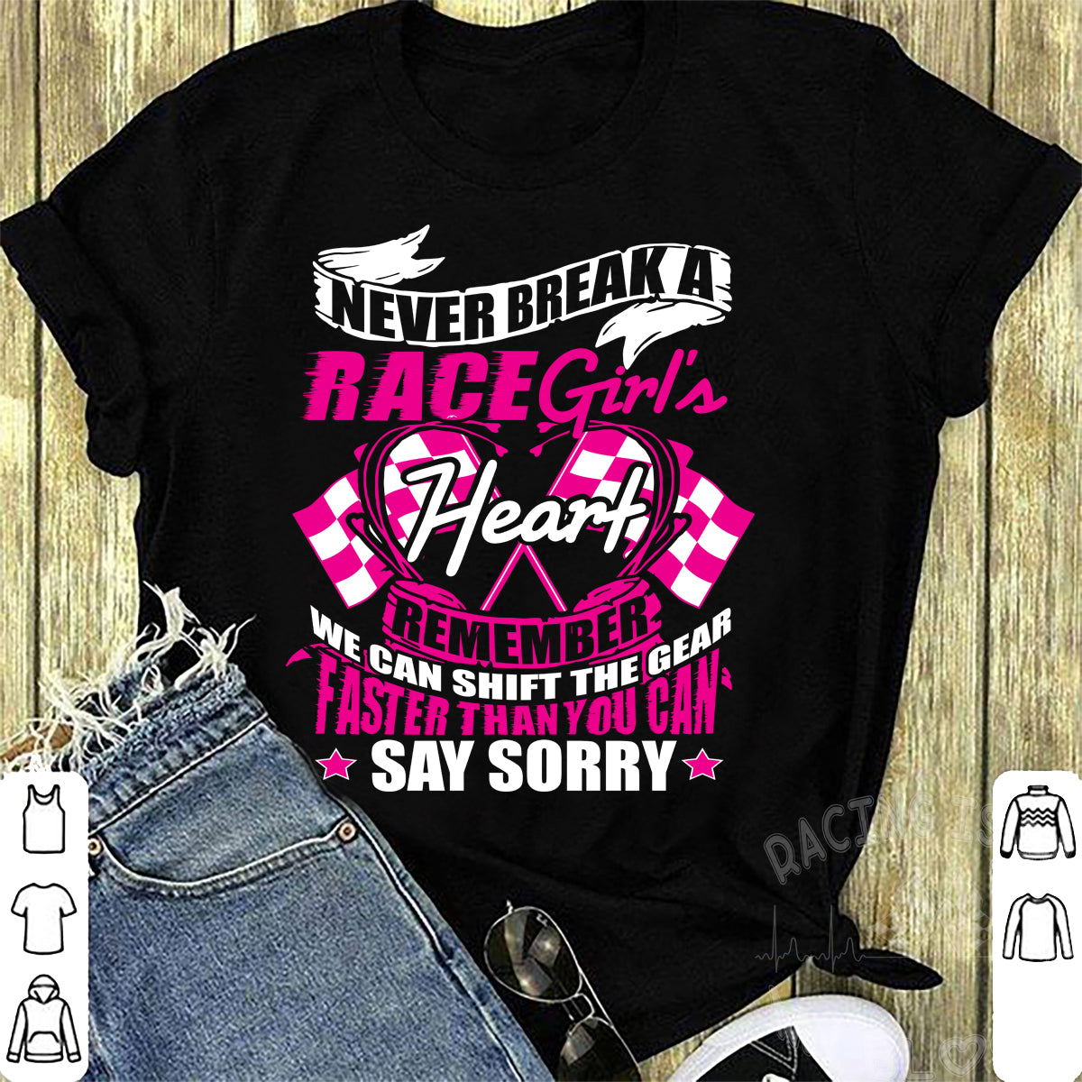 racing girl t-shirts