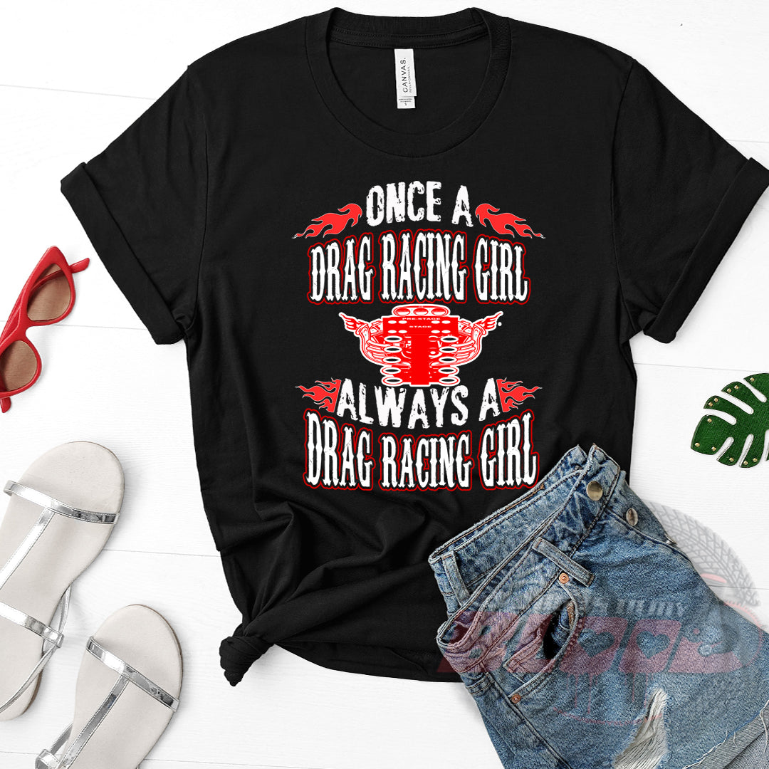 I'm A Drag Racing Girl Hated By Many Loved By Plenty Ladies’ Long Sleeve Performance V-Neck Tee
