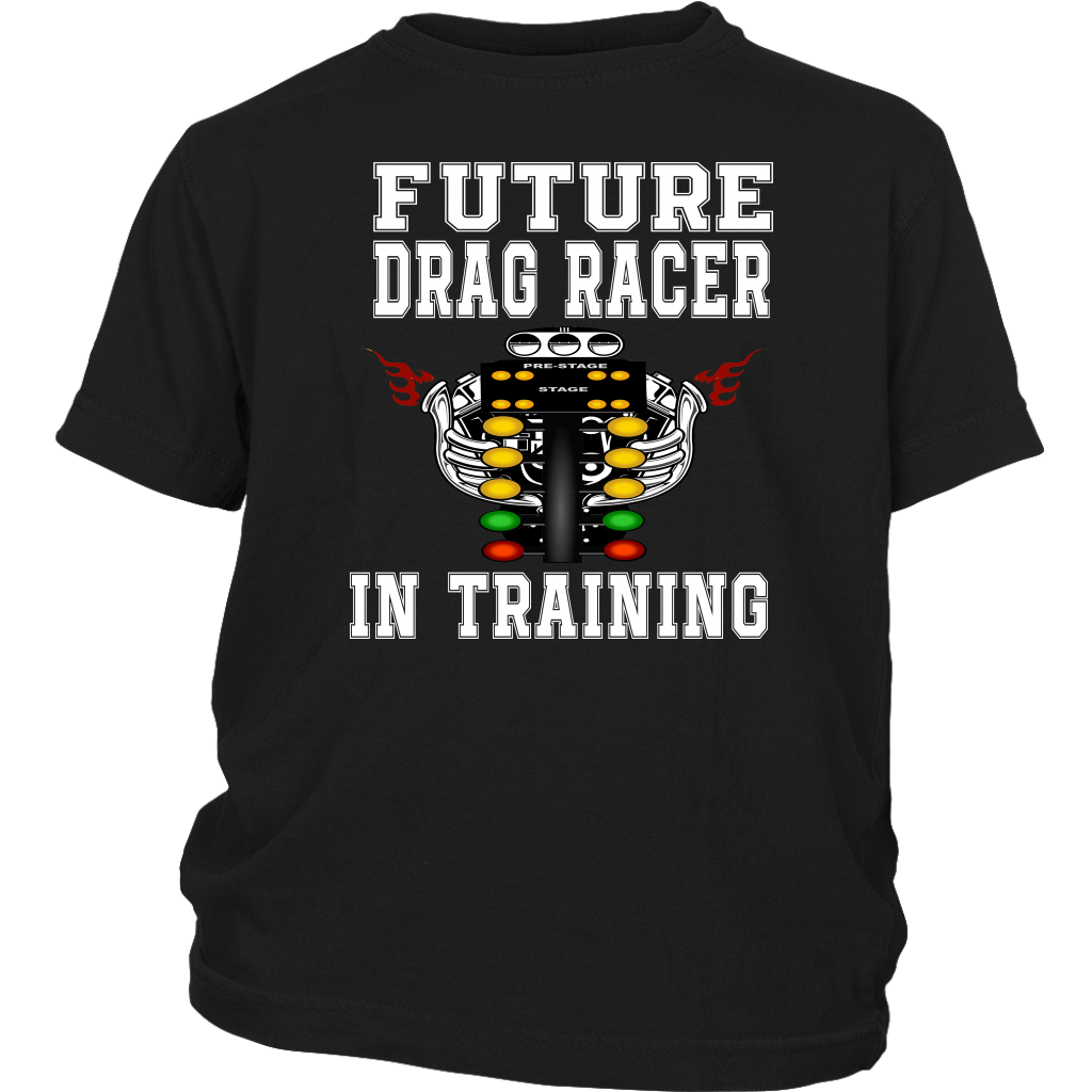 Future Drag Racer In Training Kids Tees