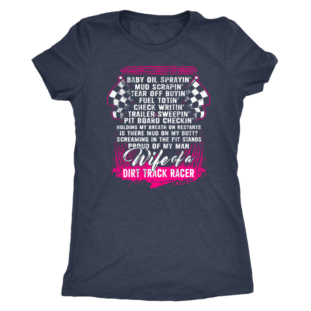 dirt track racing wife t-shirts