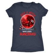 Just A Witch Who Loves Racing T-Shirts