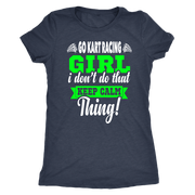 go kart racing girl t-shirts