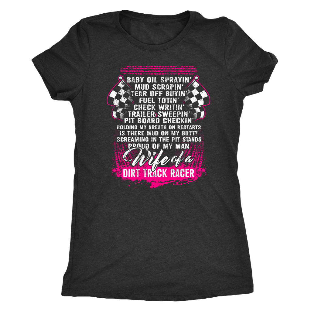 dirt track racing wife t-shirts